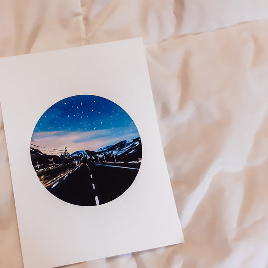 Highway Sunset print